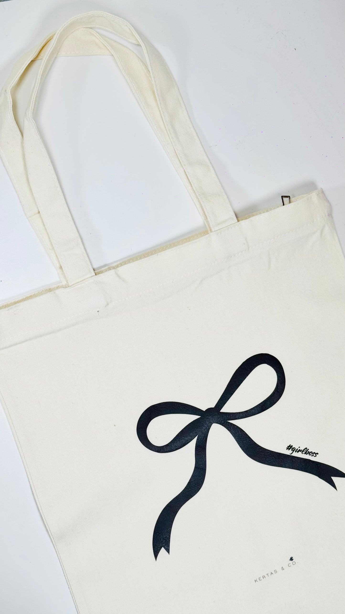 Canvas Tote Bag - Signature Bow