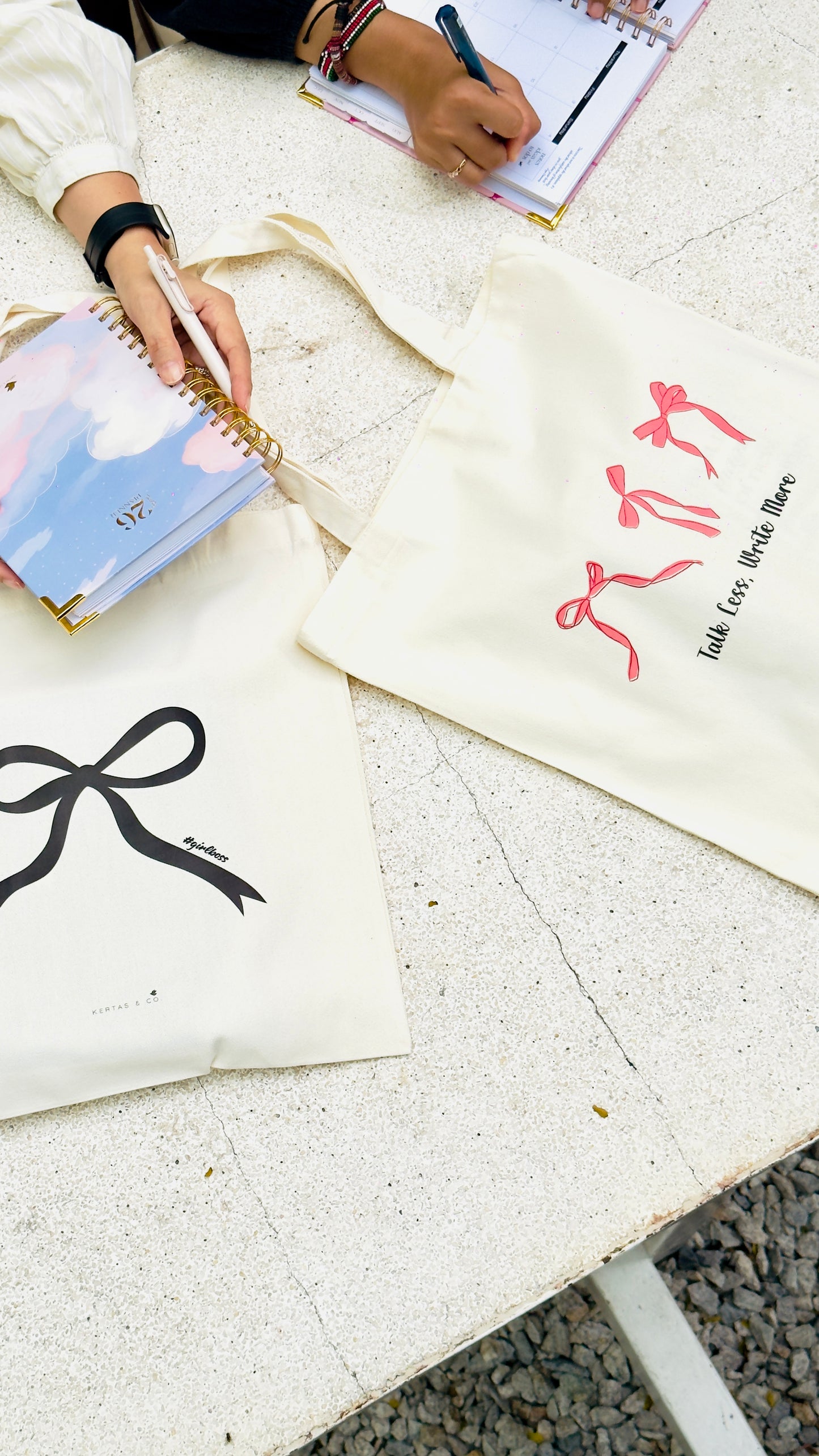 Canvas Tote Bag - Signature Bow