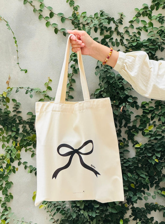 Canvas Tote Bag - Signature Bow